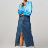 Women Co'Couture Tops And Blouses | Harvey, Viscose Shiny Blouse Light Blue