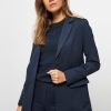 Women Yaya Blazers And Jackets | Woven Scuba Blazer Dark Blue