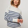 Women Nathalie Vleeschouwer Sweaters And Cardigans | Saintes, Alpaca Mix Melange Jumper With Pattern Grey