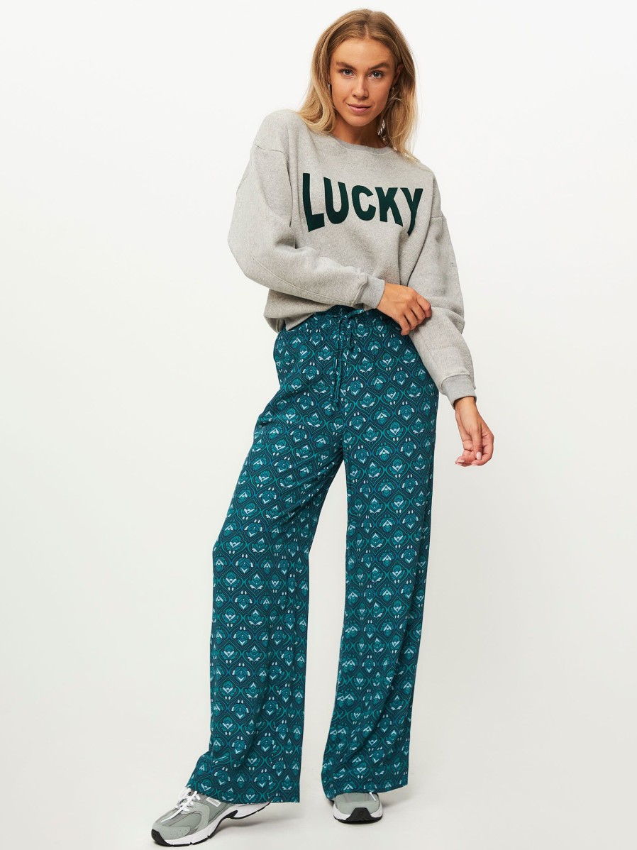 Women La Fee Maraboutee Pants And Jumpsuits | Bacchia, Viscose Wide Leg Trousers Petrol