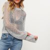 Women Co'Couture Sweaters And Cardigans | Alvin, Crochet Jumper Silver Colour