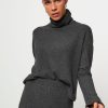 Women Club L’avenir Sweaters And Cardigans | Tove, Viscosemix Melange Turtleneck Grey