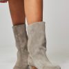 Women Anonymous Copenhagen Boots | Vully, Suede Low Boots Grey