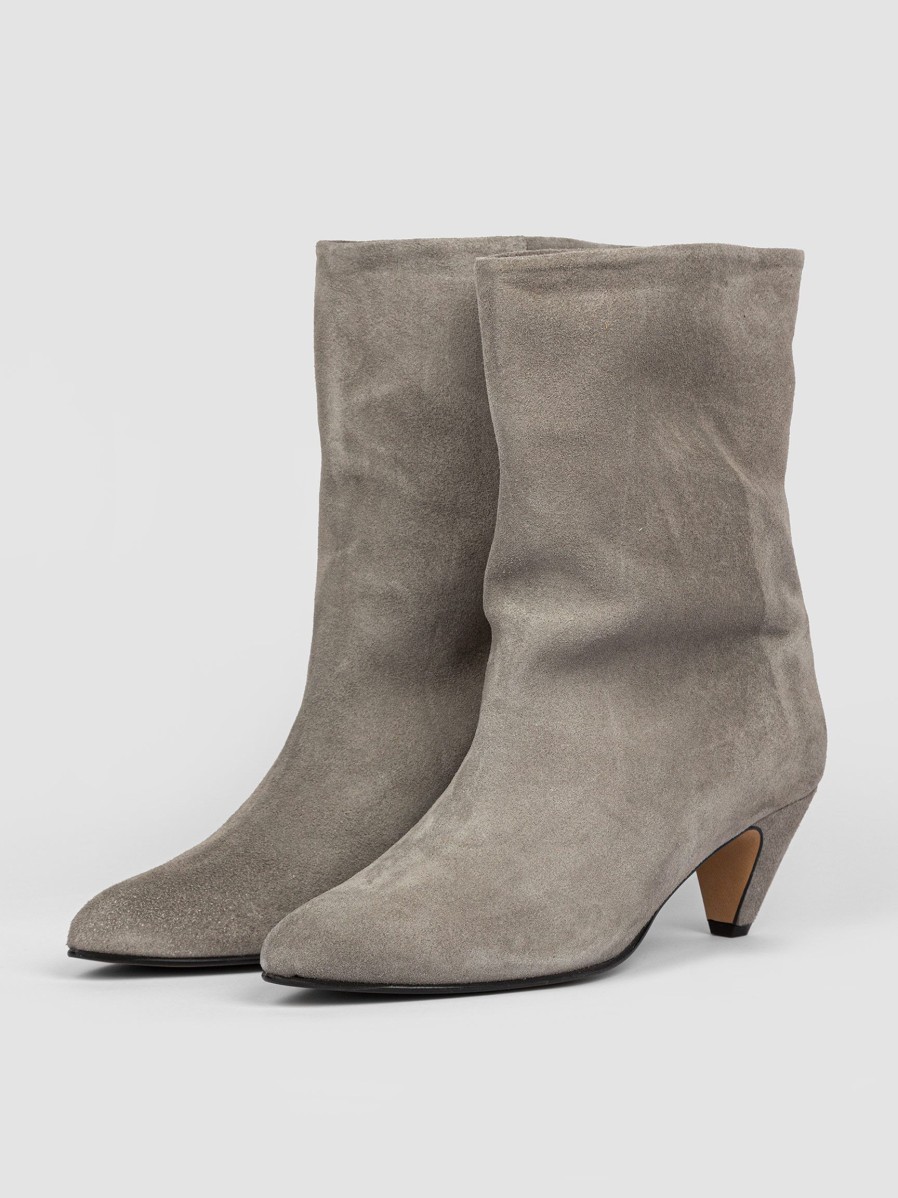 Women Anonymous Copenhagen Boots | Vully, Suede Low Boots Grey