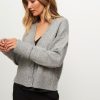 Women Co'Couture Sweaters And Cardigans | Maja, Wool Mix Melange Cardigan Grey