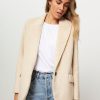 Women Co'Couture Blazers And Jackets | Fluffy, Wool Mix Fake Fur Blazer Ecru