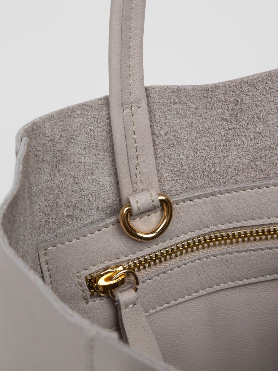 Women Anonymous Copenhagen Bags | Linea, Leather Shoulderhand Bag Light Grey