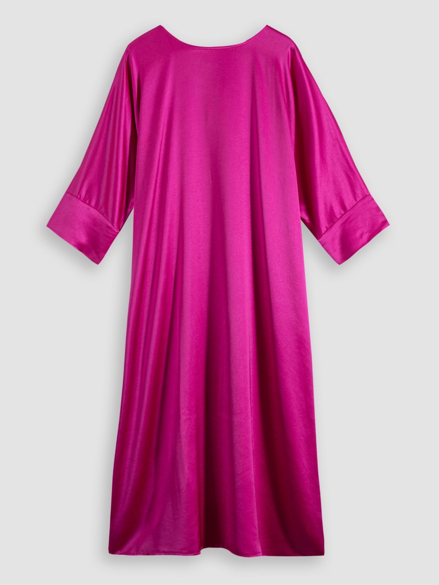 Women Sea Me Happy Dresses And Tunics | Soraya, Woven Shiny Dress Bright Pink