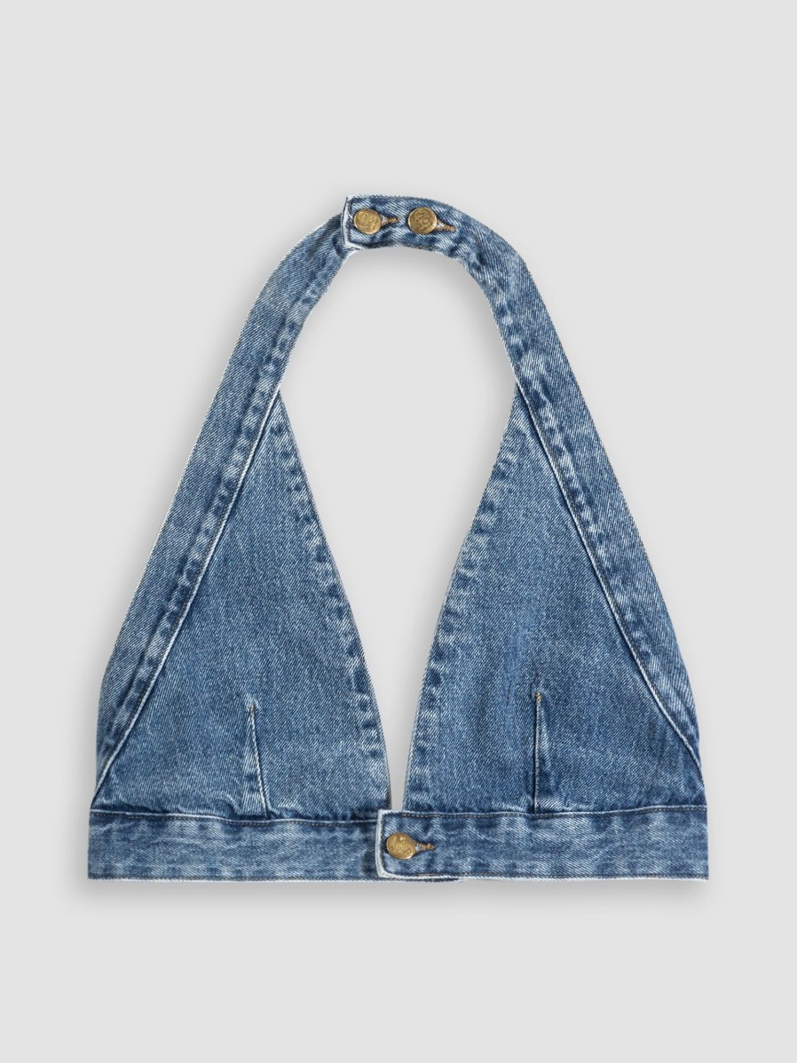 Women Lois Tops And Blouses | Melissa, Denim Halter Top Blue