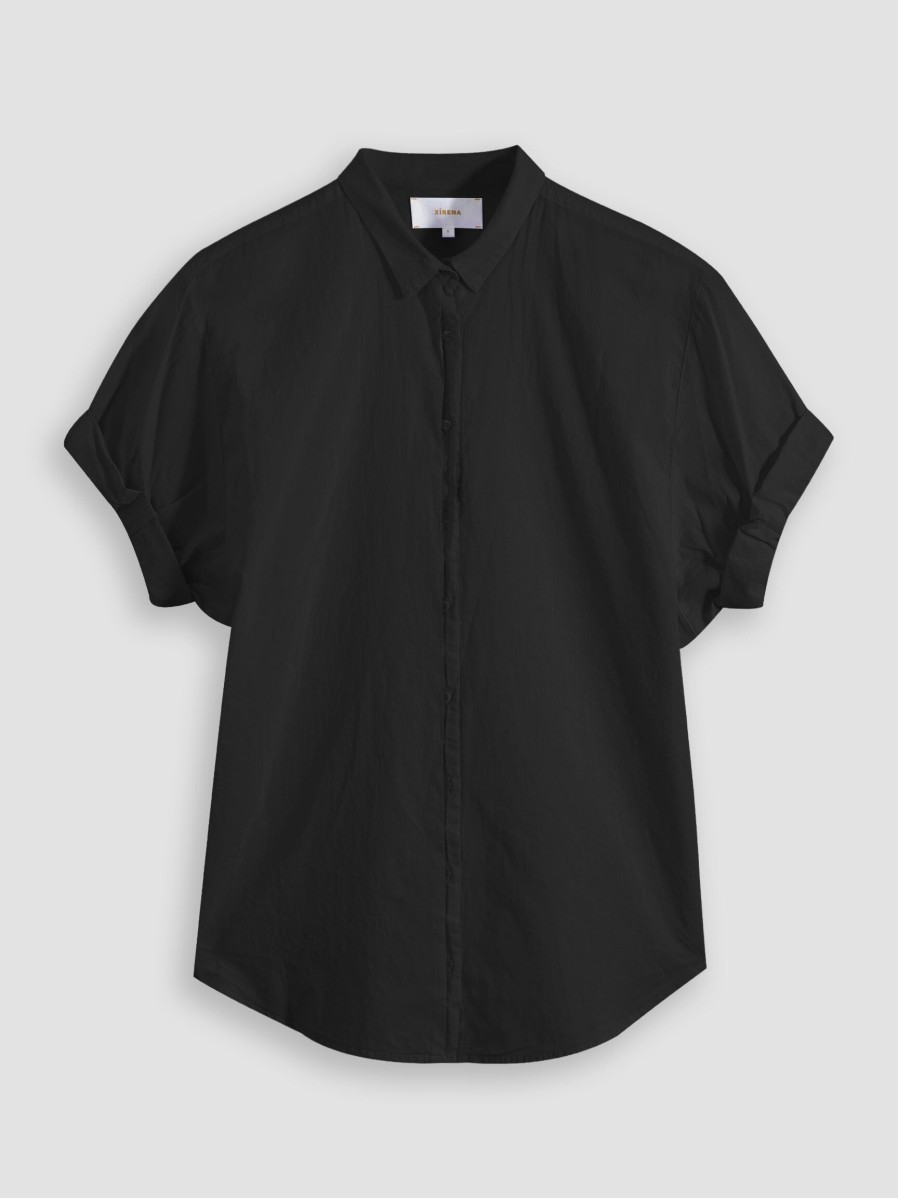 Women Xirena Tops And Blouses | Channing, Cotton Blouse Black