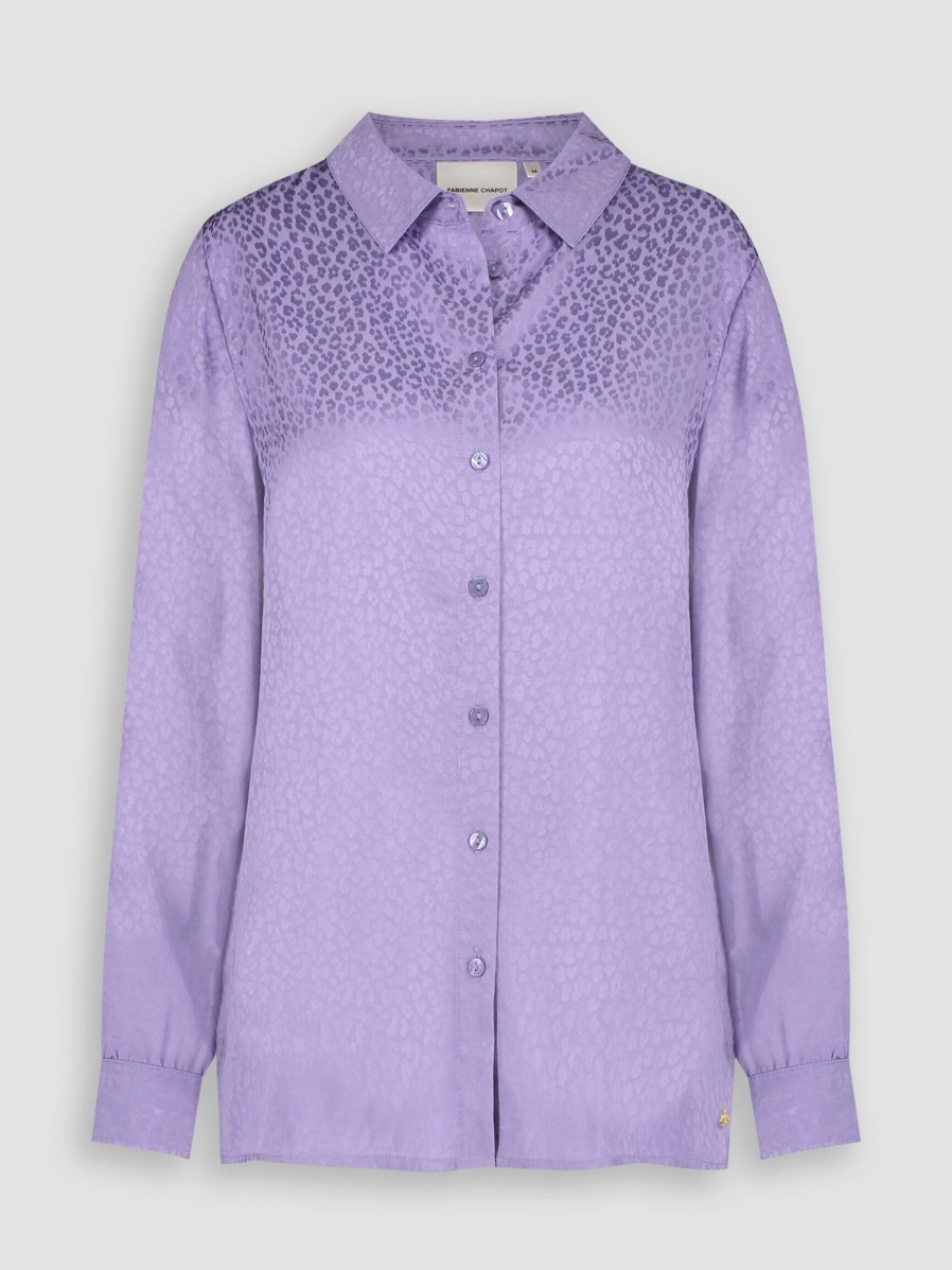 Women Fabienne Chapot Tops And Blouses | Lot, Viscose Blouse With Pattern Lavender