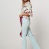 Women POM Amsterdam Jeans | Kate, High Waist Flared Fit Jeans Light Blue