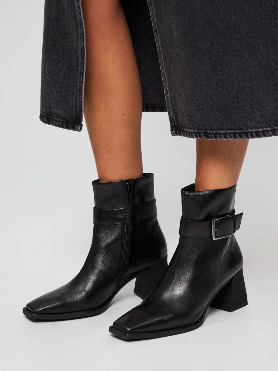 Women Vagabond Shoemakers Boots | Hedda, Leather Low Boots Black