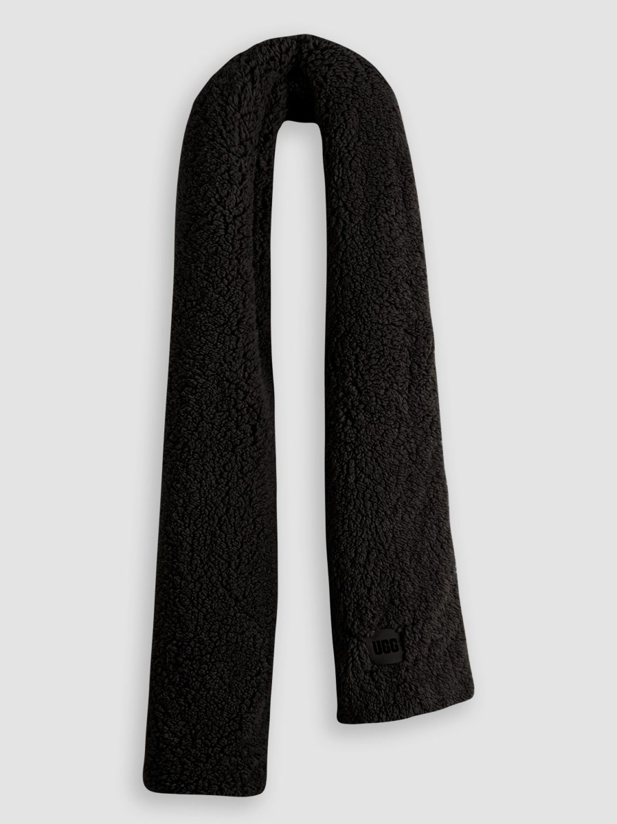 Women Ugg Scarves | Sherpa, Teddy Oversized Scarf Black