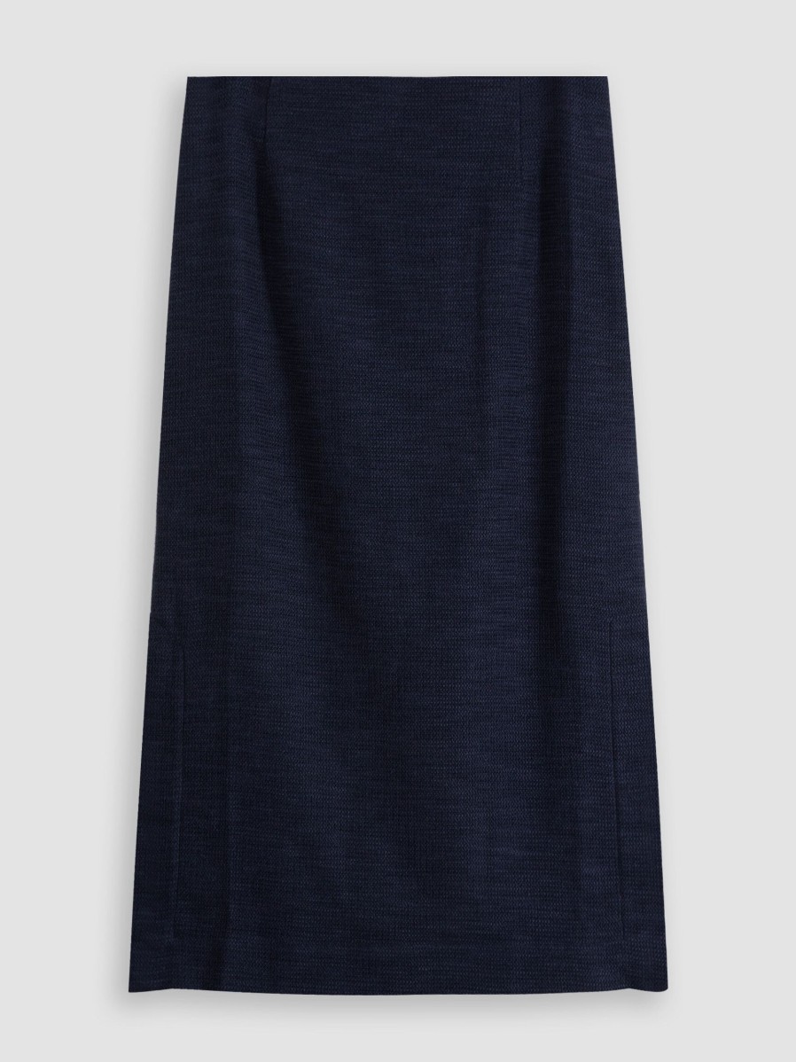 Women Won Hundred Skirts | Clementine, Cotton Mix Skirt With Structure Dark Blue