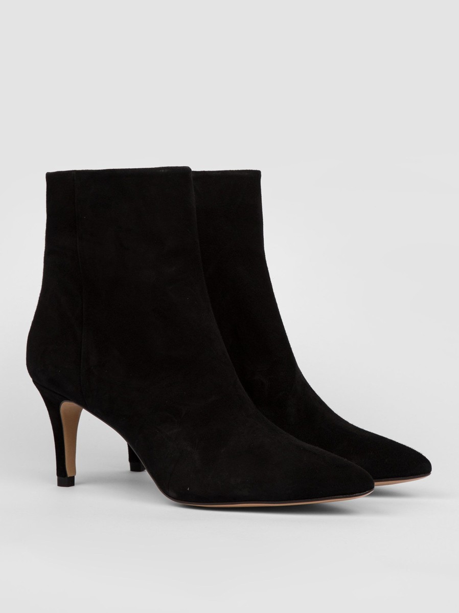 Women Brown Dot. Boots | Julia, Suede Ankle Boots Black