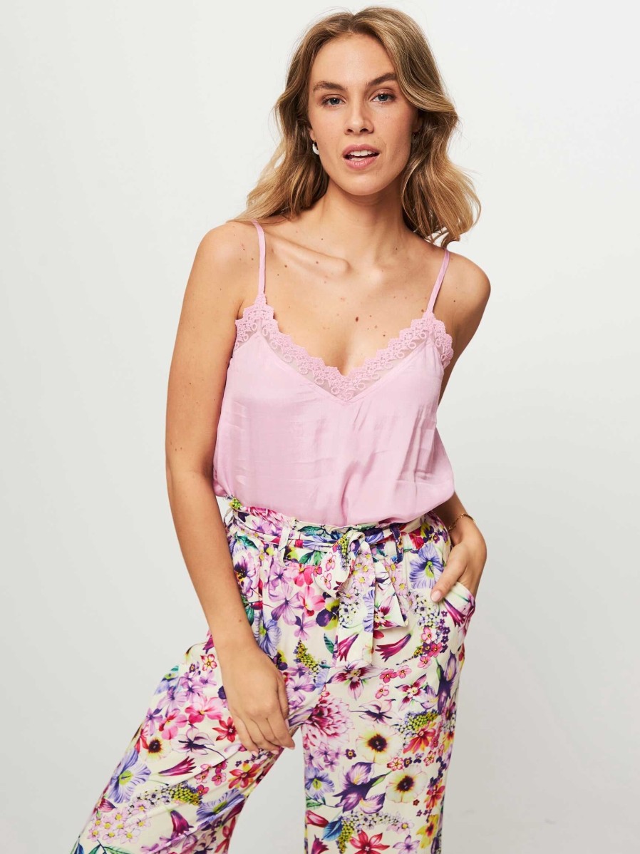 Women Lollys Laundry Tops And Blouses | Bea, Viscose Top Pink