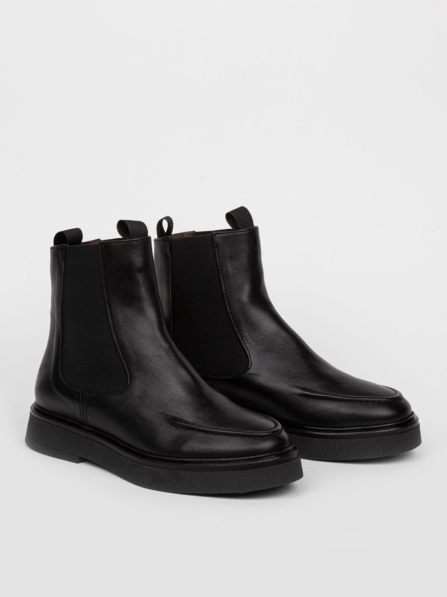 Women Anonymous Copenhagen Boots | Kikie, Leather Chelsea Boots Black