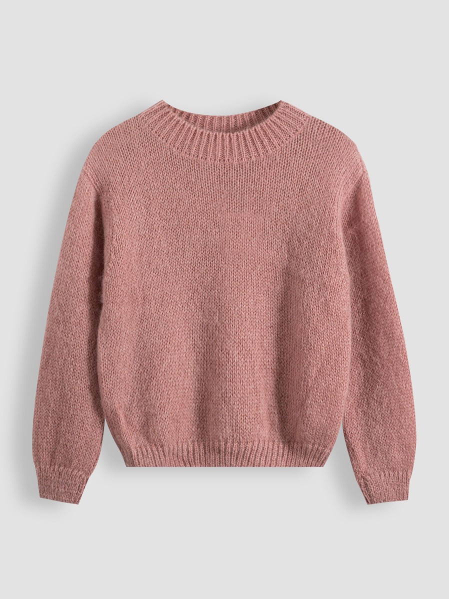 Women Knit-ted Sweaters And Cardigans | Stephanie, Mohair Mix Jumper Dusty Pink