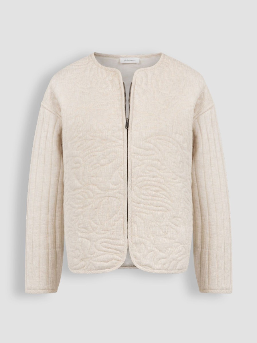 Women Alchemist Blazers And Jackets | Theodosia, Viscose Mix Jacket With Pattern Off White