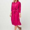 Women By Bar Dresses And Tunics | Lucy, Cotton Button Down Dress Pink