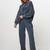 Women Rotate Birger Christensen Pants And Jumpsuits | Danicasa, Organic Cotton Low Waist Sweat Pants Bluegrey