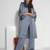 Women Won Hundred Dresses And Tunics | Daphne, Viscose Mix Button Down Dress Greyblue