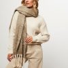 Women Summum Scarves | Woven Melange Scarf Browngrey