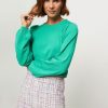 Women Fabienne Chapot Sweaters And Cardigans | Milly, Viscose Mix Jumper Green