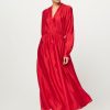 Women forte_forte Dresses And Tunics | Silk Mix Maxi Dress Red