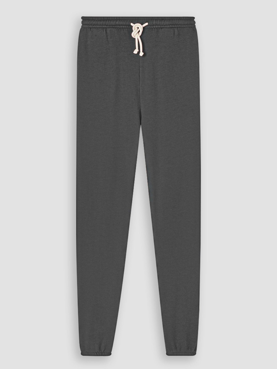 Women American Vintage Pants And Jumpsuits | Hapylife, Cotton Mix Sweat Pants Dark Grey