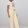 Women Won Hundred Pants And Jumpsuits | Lexi, Organic Cotton Flared Fit Sweat Pants Light Yellow