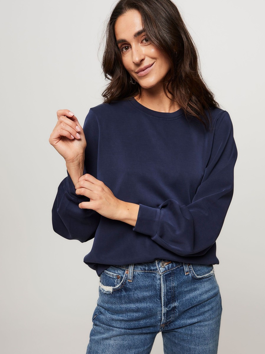 Women My Essential Wardrobe Sweaters And Cardigans | Modal Mix Super Soft Sweater Dark Blue