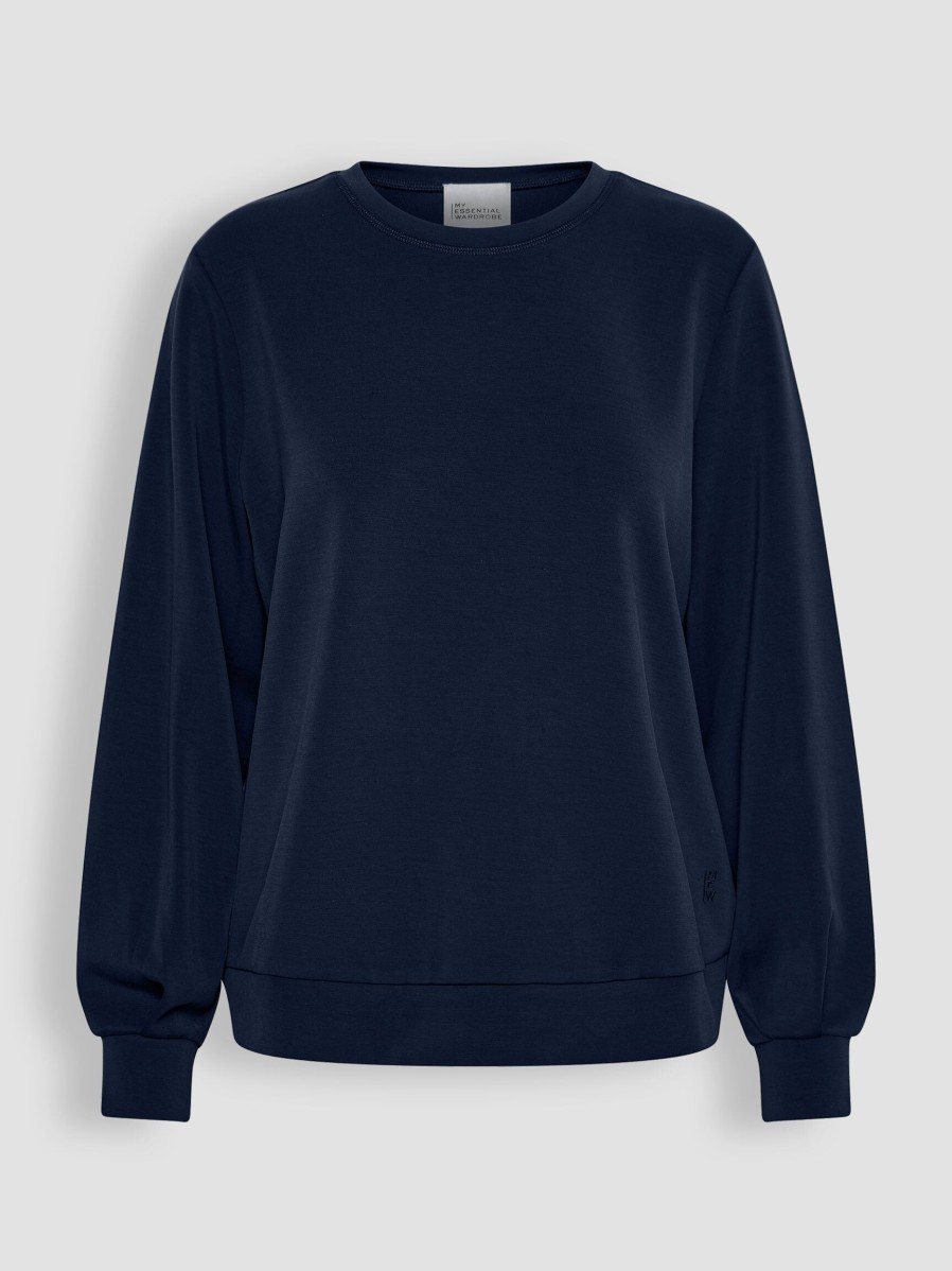 Women My Essential Wardrobe Sweaters And Cardigans | Modal Mix Super Soft Sweater Dark Blue