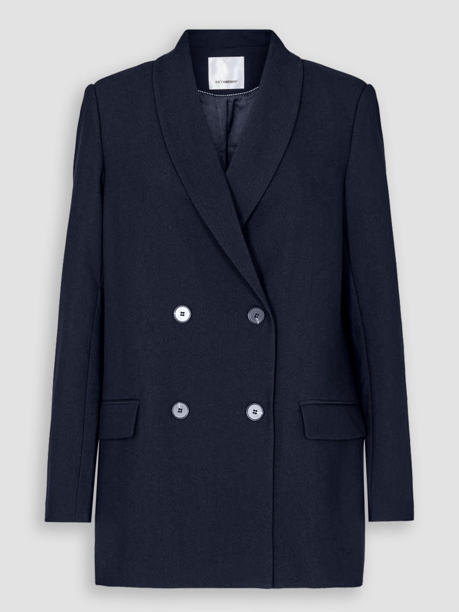 Women Co'Couture Blazers And Jackets | Vola, Viscose Mix Oversized Blazer Dark Blue