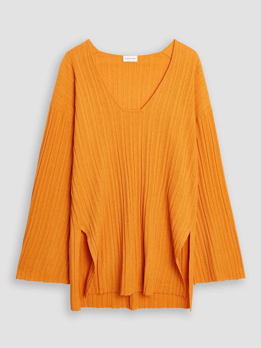 Women By Malene Birger Sweaters And Cardigans | Irisandra, Cotton Mix Jumper Orange