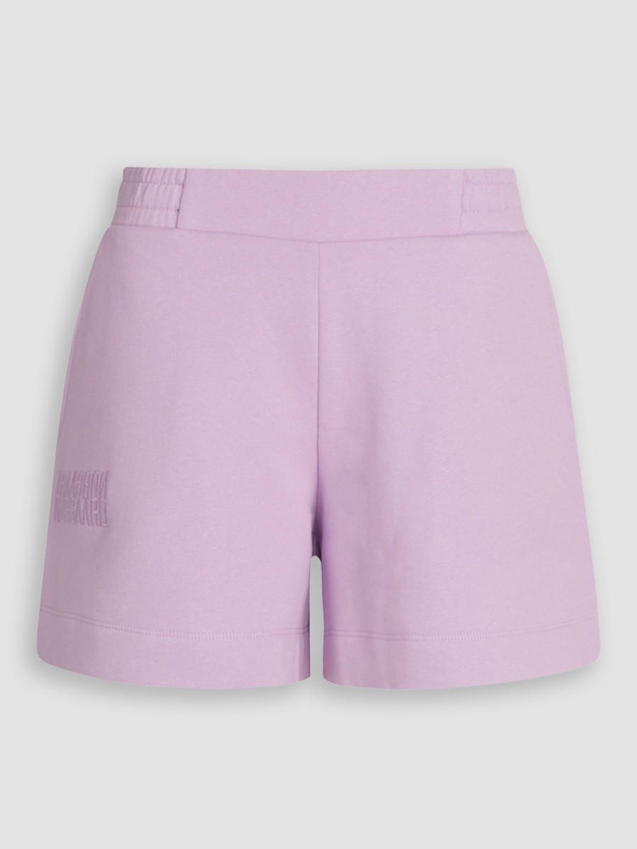 Women Mads Norgaard Pants And Jumpsuits | Runkel, Organic Cotton Sweat Short Lavender