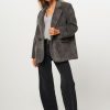 Women Alter Ego Blazers And Jackets | Kae, Wool Mix Melange Blazer Dark Grey