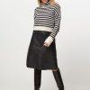 Women Dante 6 Skirts | Noora, Leather A-Line Skirt Black