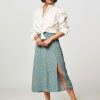 Women Modstrom Skirts | Tucker, Viscose Skirt With Print Bluegrey