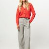 Women Suncoo Pants And Jumpsuits | Jaime, Viscose Mix Melange Trousers Grey