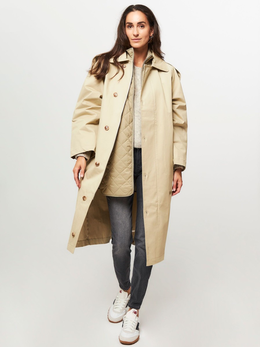 Women Notes du Nord Outerwear | Iron, Cotton Mix Coat Khaki