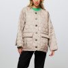 Women Modstrom Outerwear | Tinny, Padded Oversized Jacket Taupe