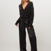 Women Gestuz Pants And Jumpsuits | Yacmine, Viscose Mix Trousers Black