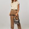 Women Ellen Truijen Bags | Mini Marji, Suede Metallic Crossbody Bag Anthracite