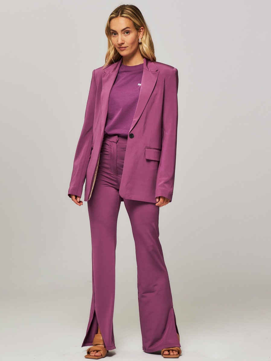 Women Remain Birger Christensen Blazers And Jackets | Viscose Mix Elastic Blazer Purple