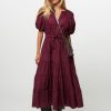 Women Ulla Johnson Dresses And Tunics | Olina, Cotton Dress Bordeauxred