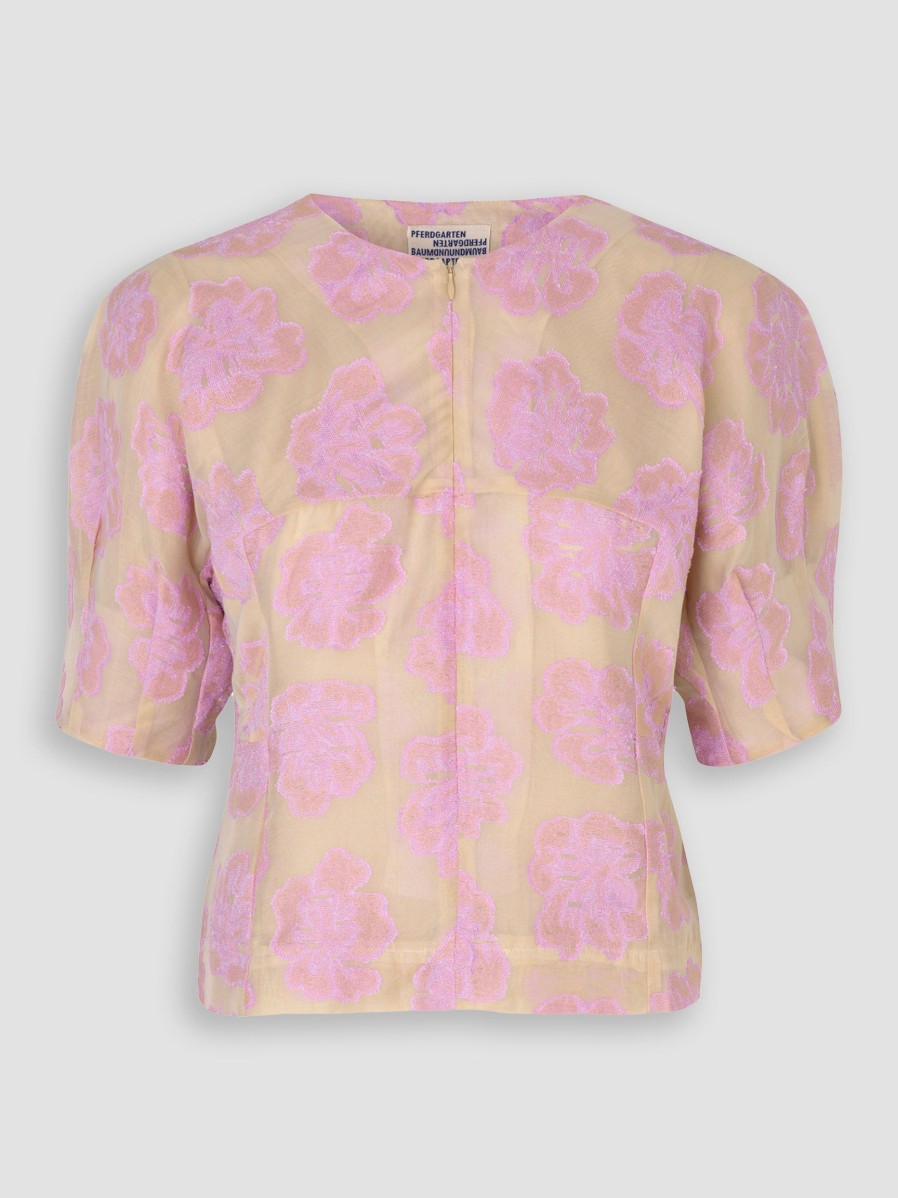 Women Baum und Pferdgarten Tops And Blouses | Medeia, Viscose Mix Top With Flower Pattern Sand