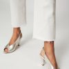 Women Silver Grace Pumps And Slingbacks | Carrie, Leather Metallic Slingbacks Silver Colour