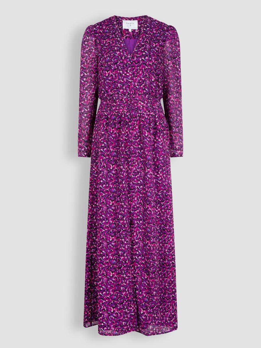 Women Dante 6 Dresses And Tunics | Vyana, Woven Maxi Dress With Print Purple